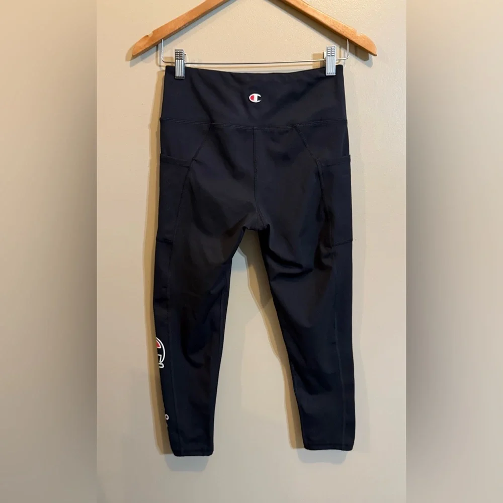 Champion Black High-Rise Leggings with Side Pockets